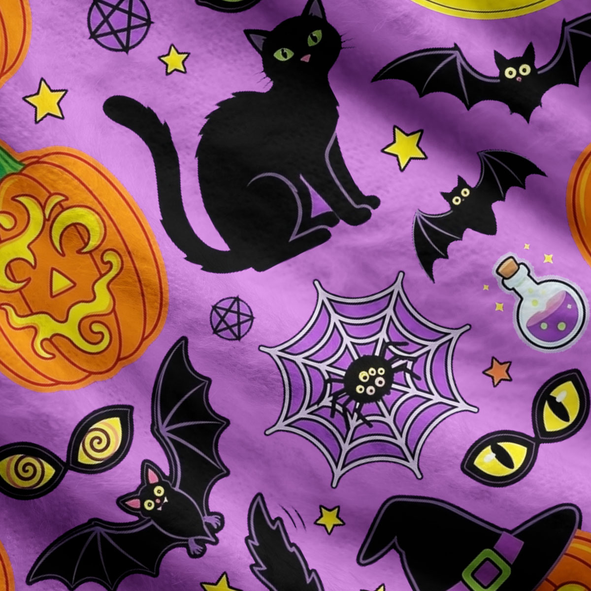 Purplehecate Purple Fright Night Halloween Ugly Cardigan Sweaters