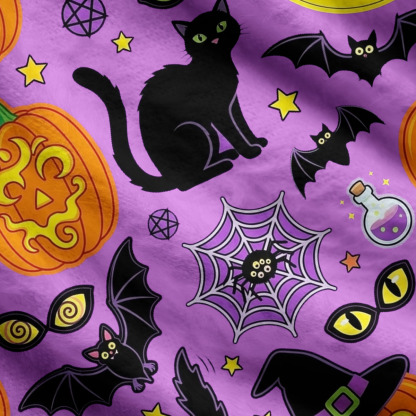 Purplehecate Purple Fright Night Halloween Ugly Cardigan Sweaters