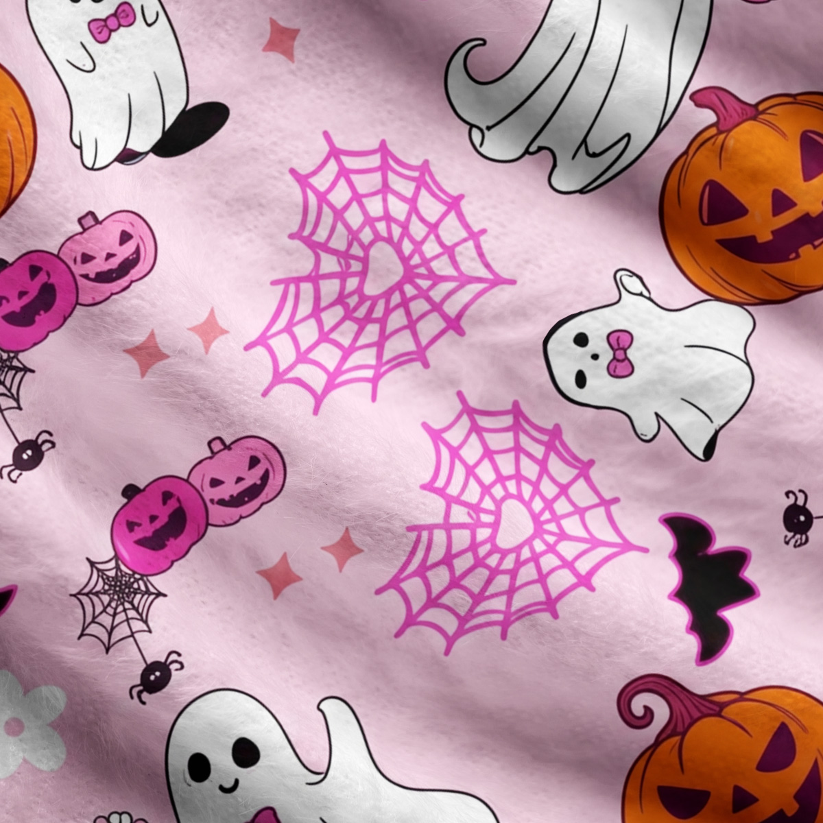 Purplehecate Spooky Ghosts & Pumpkins Ugly Cardigan Sweaters