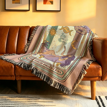 [Copy][Copy]Purplehecate Girls Will Be Girls Praying Mantis Woven Tapestry Blanket