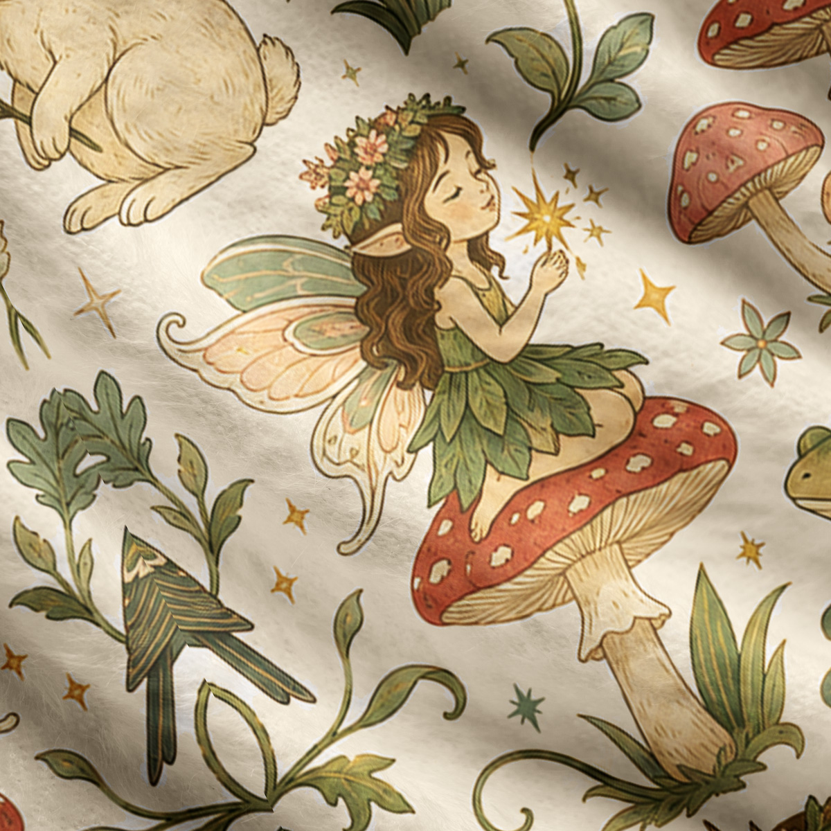 Purplehecate Forest Fairy & Her Animal Friends Ugly Cardigan Sweaters