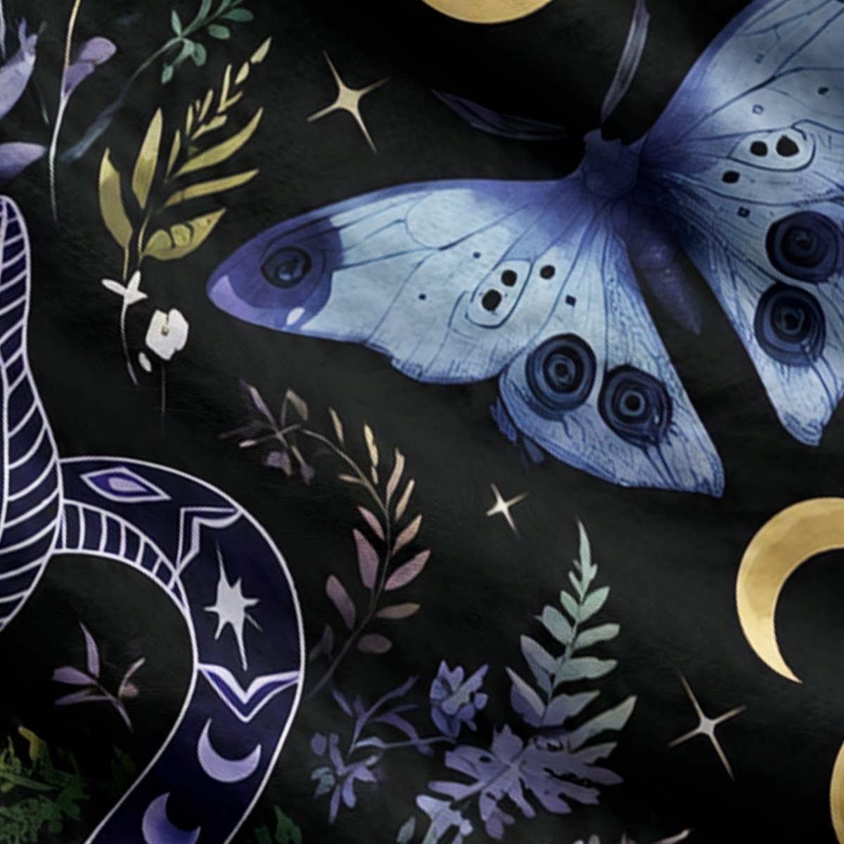 Purplehecate Moon Moth Witchery Ugly Cardigan Sweaters