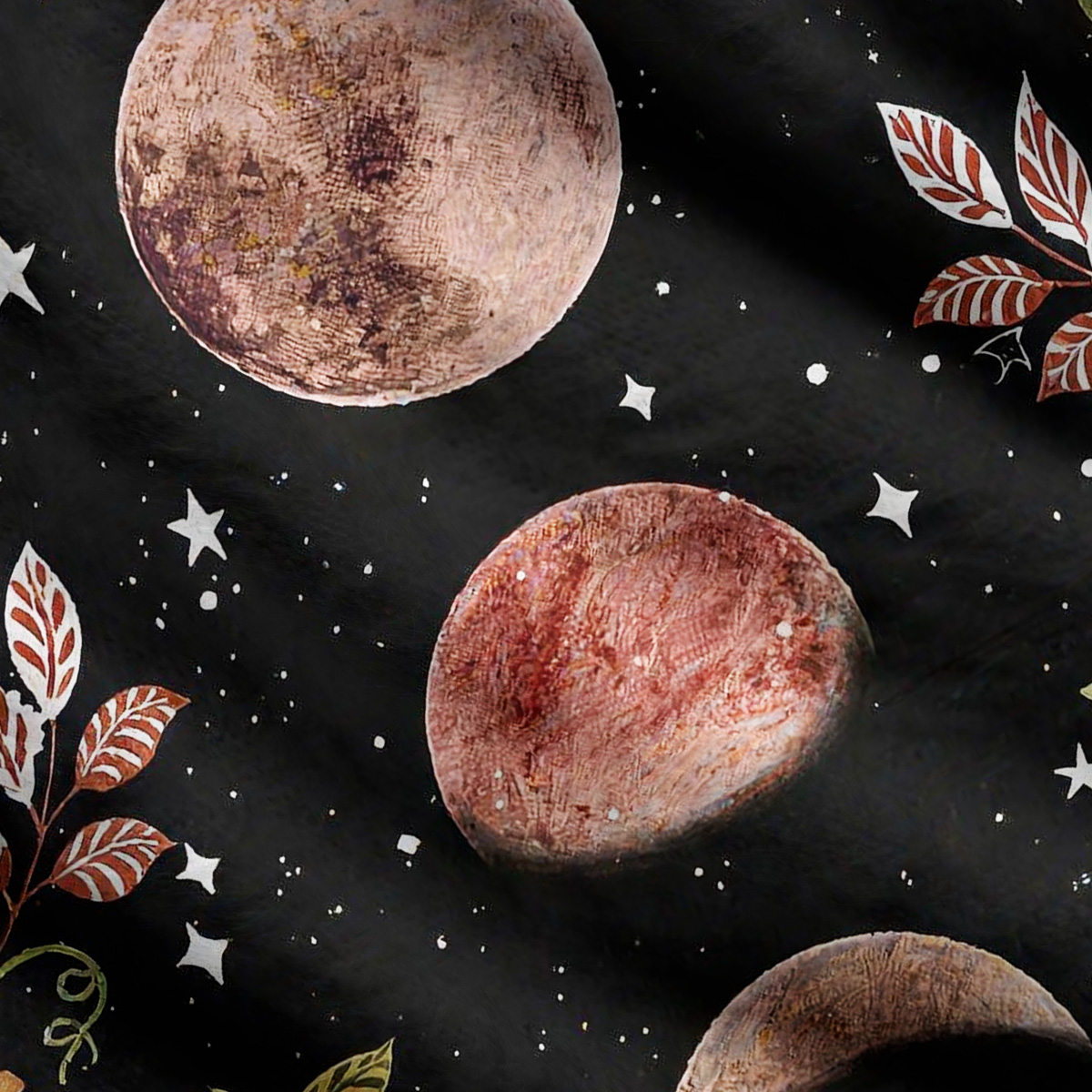 Purplehecate Moon Phase Floral Ugly Cardigan Sweaters