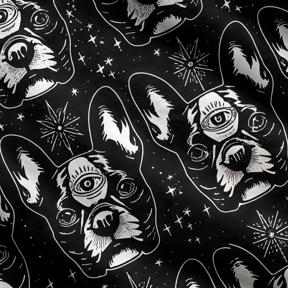 Purplehecate Mystic Boston Terrier Ugly Cardigan Sweaters