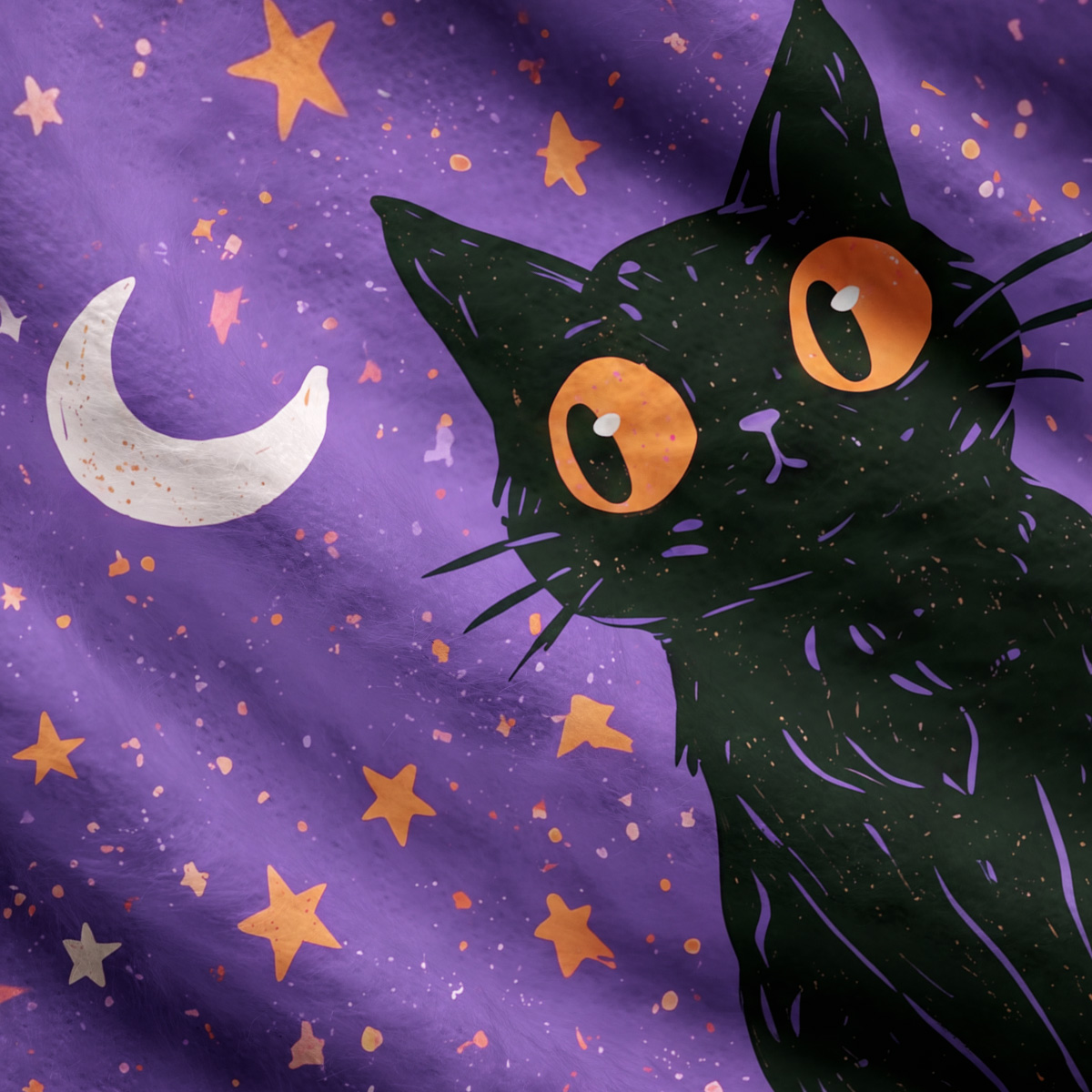 Purplehecate Halloween Black Cat Pumpkin Ugly Cardigan Sweaters