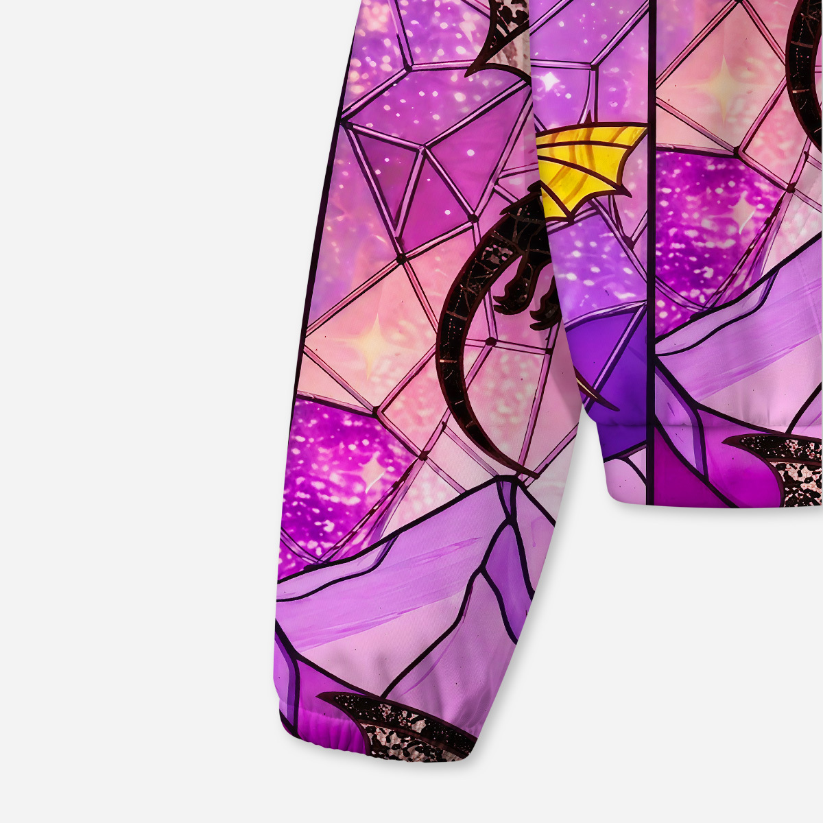 Purplehecate Stained Glass Sky Dragons All-Over Print Hoodie