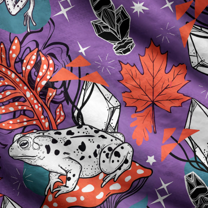 Purplehecate Mystic Magic Frog Forest Ugly Cardigan Sweaters