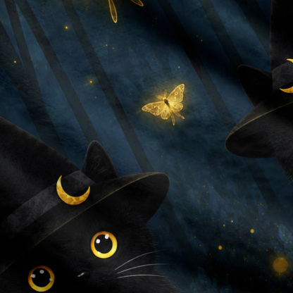 Purplehecate Witchy Black Cat Glow Moth Ugly Cardigan Sweaters