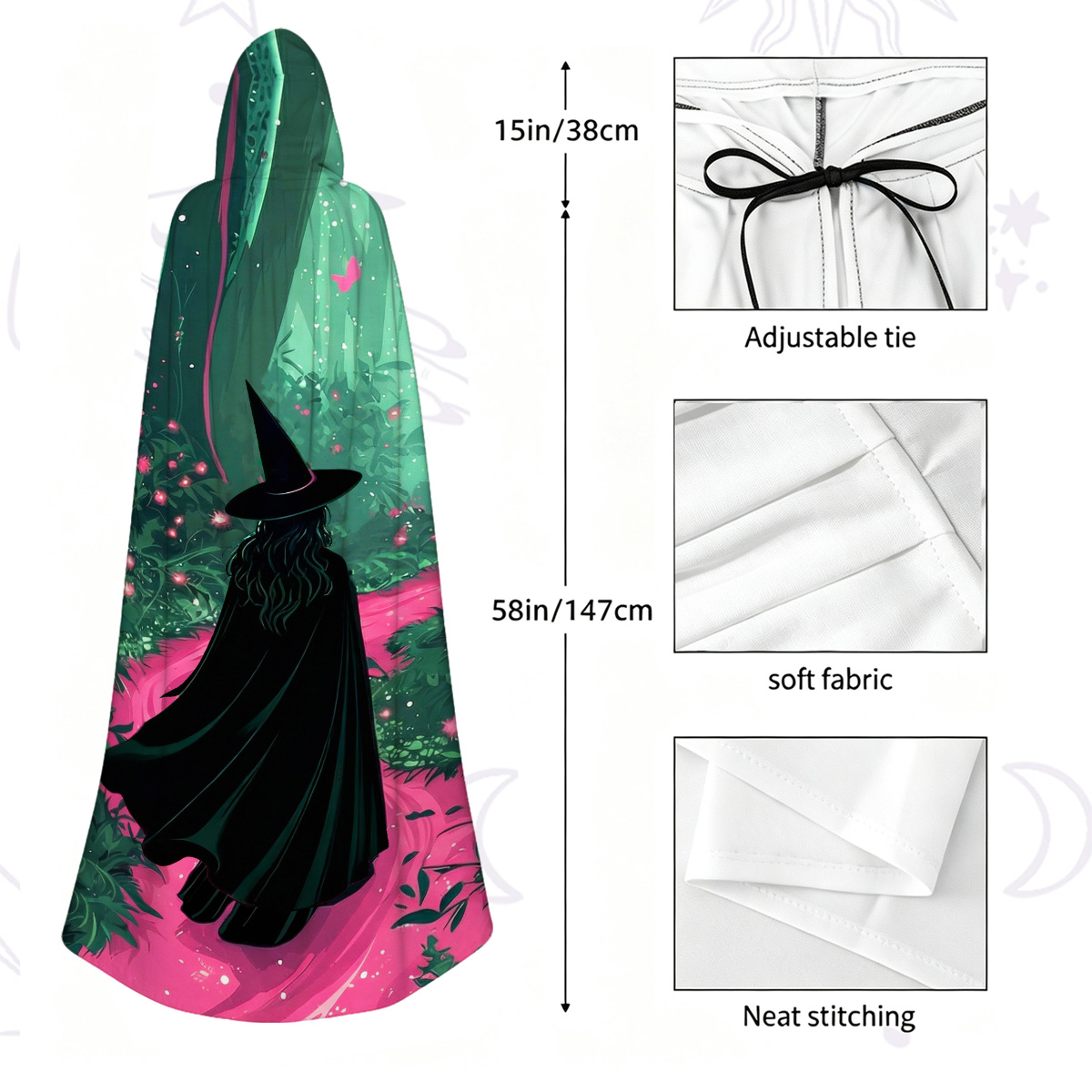Purplehecate Witchy Forest Hooded Cloak