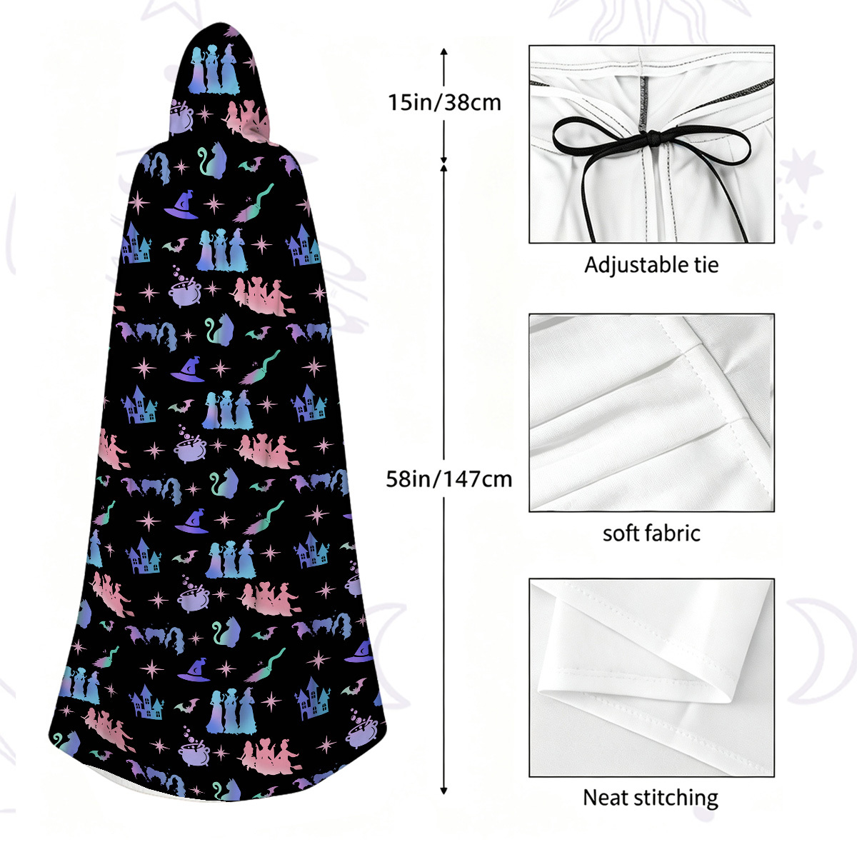 Purplehecate Spellbound Sisters Hooded Cloak