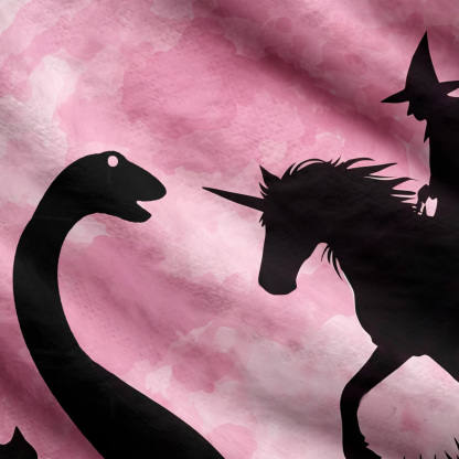 Purplehecate Moonlit Witch Nessie & Unicorn Ugly Cardigan Sweaters