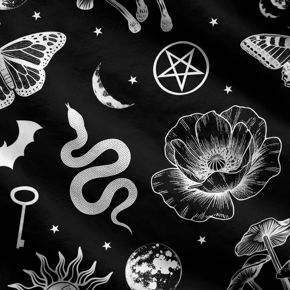 Purplehecate Occult Moth & Serpent Ugly Cardigan Sweaters