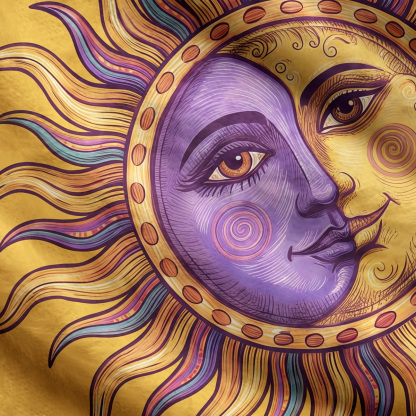 Purplehecate Mystic Sun Mix Buttoned Ugly Cardigan Sweaters