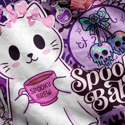 Purplehecate Spooky Babe Bookish Cat Ugly Cardigan Sweaters