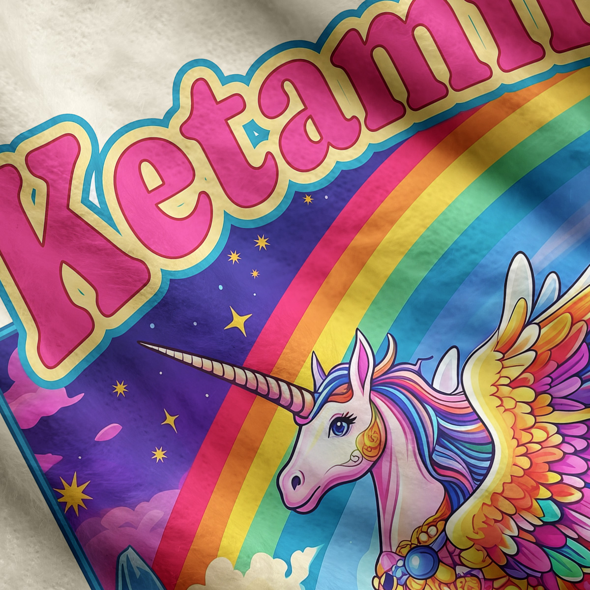 Purplehecate Ketamine Rainbow Unicorn Ugly Cardigan Sweaters
