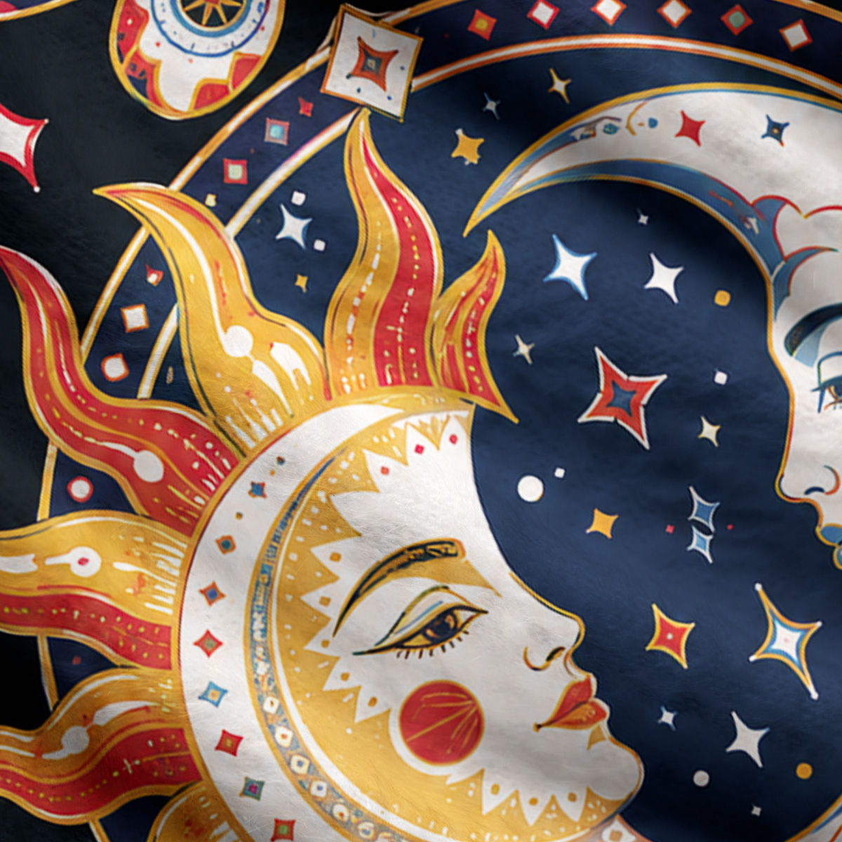 Purplehecate Kiss of Sun and Moon Ugly Cardigan Sweaters