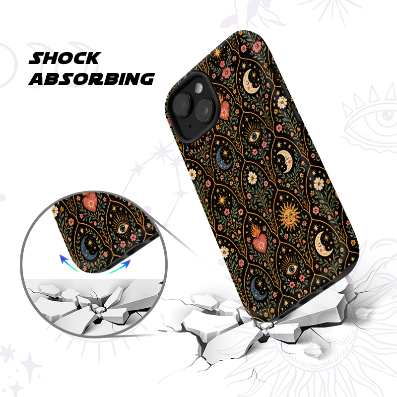 Purplehecate Mystic Sun Moon Hearts Phone Case