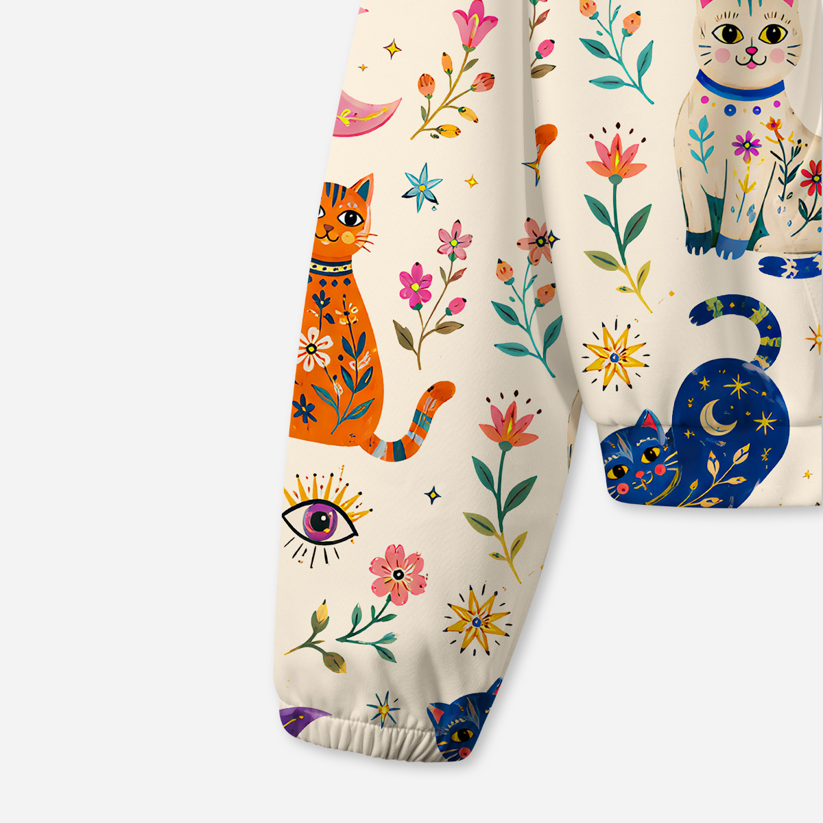Purplehecate Rainbow Magic Cats All-Over Print Hoodie