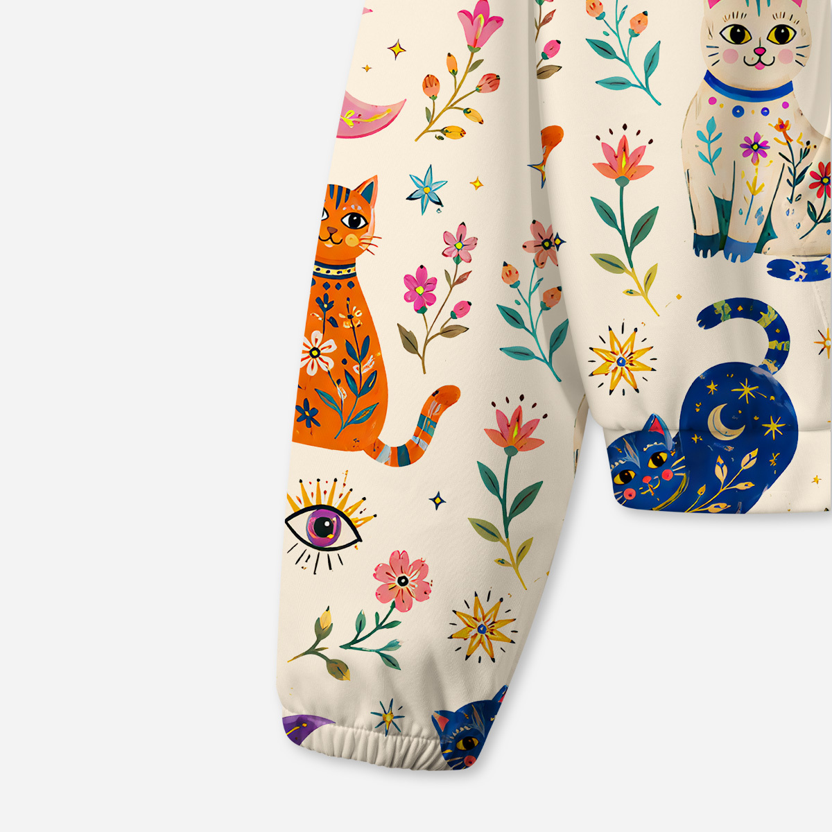 Purplehecate Rainbow Magic Cats All-Over Print Hoodie
