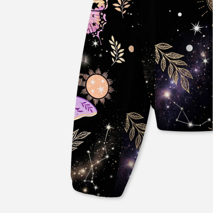 Purplehecate Starry Night Lunar Moth All-Over Print Hoodie