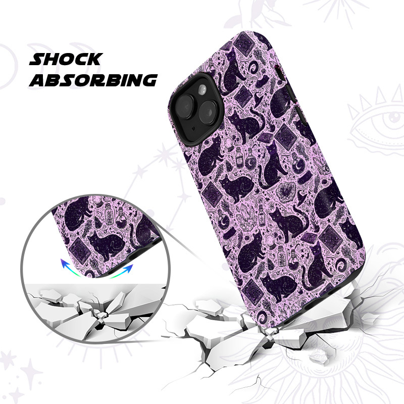 Purplehecate Midnight Black Cat Witch Potion Phone Case