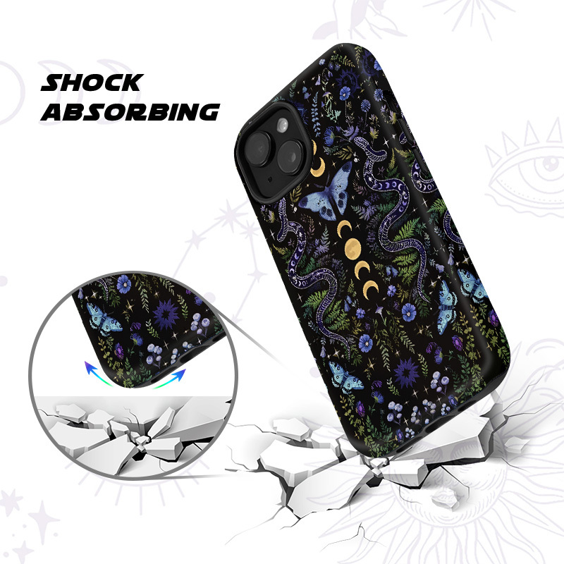 Purplehecate Moon Moth Witchery Phone Case