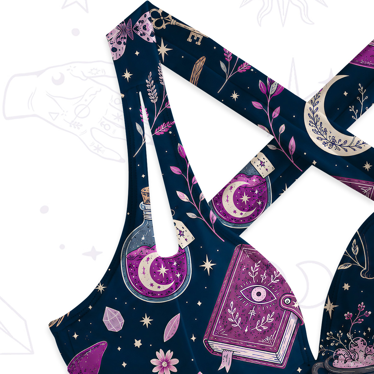 Purplehecate Witchcraft Spellbook One-Piece Swimsuit