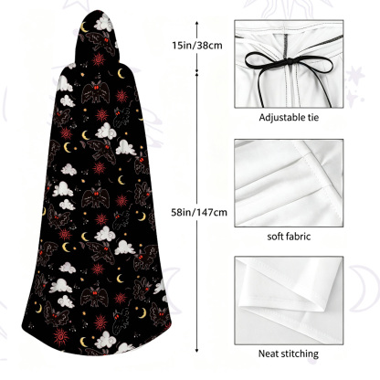 Purplehecate Cryptid Mothman Hooded Cloak