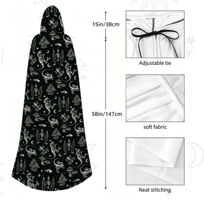 Purplehecate Prehistoric Fantasy Hooded Cloak
