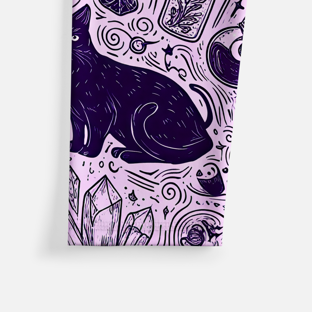 Purplehecate Midnight Black Cat Witch Potion Yoga Pants