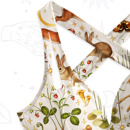 Purplehecate Enchanted Forest Animals One-Piece Swimsuit