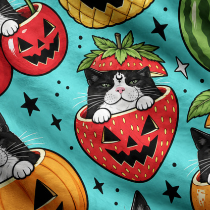 Purplehecate Meowlloween Pumpkins Ugly Cardigan Sweaters