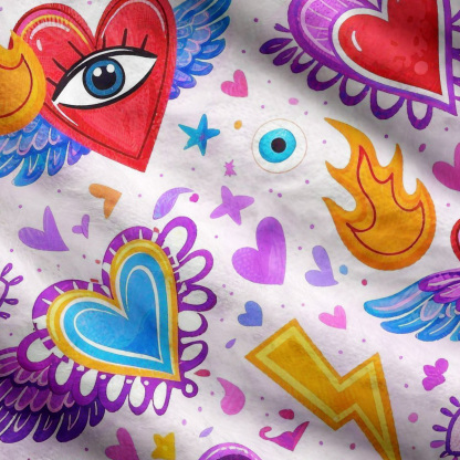 Purplehecate Mystic Heart Eye Wings Ugly Cardigan Sweaters