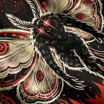 Purplehecate Inferno Fire Mothman Ugly Cardigan Sweaters