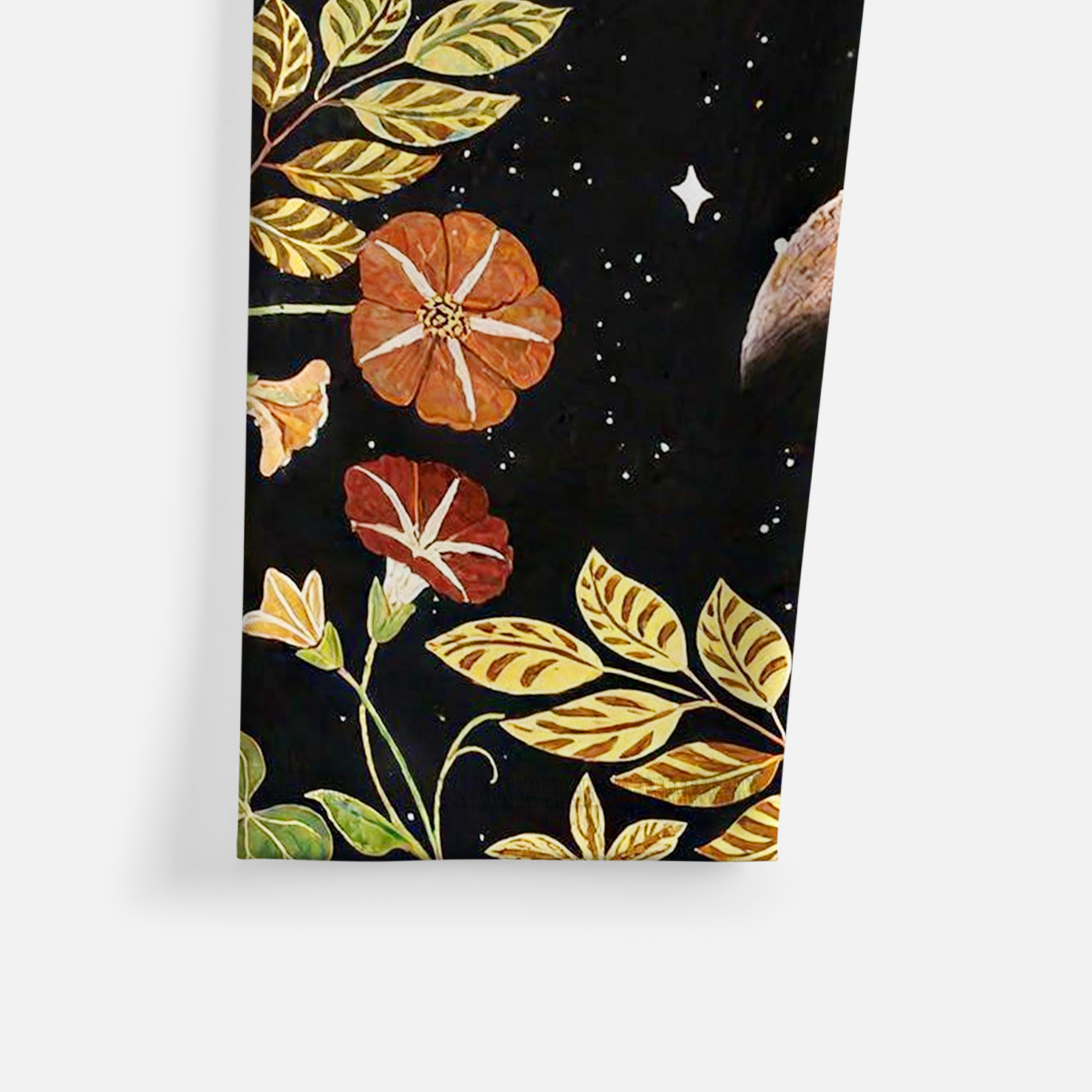 Purplehecate Moon Phase Floral Yoga Pants