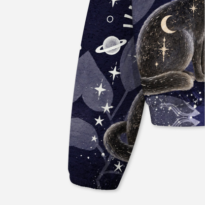 Purplehecate Black Cat Zodiac Divination All-Over Print Hoodie