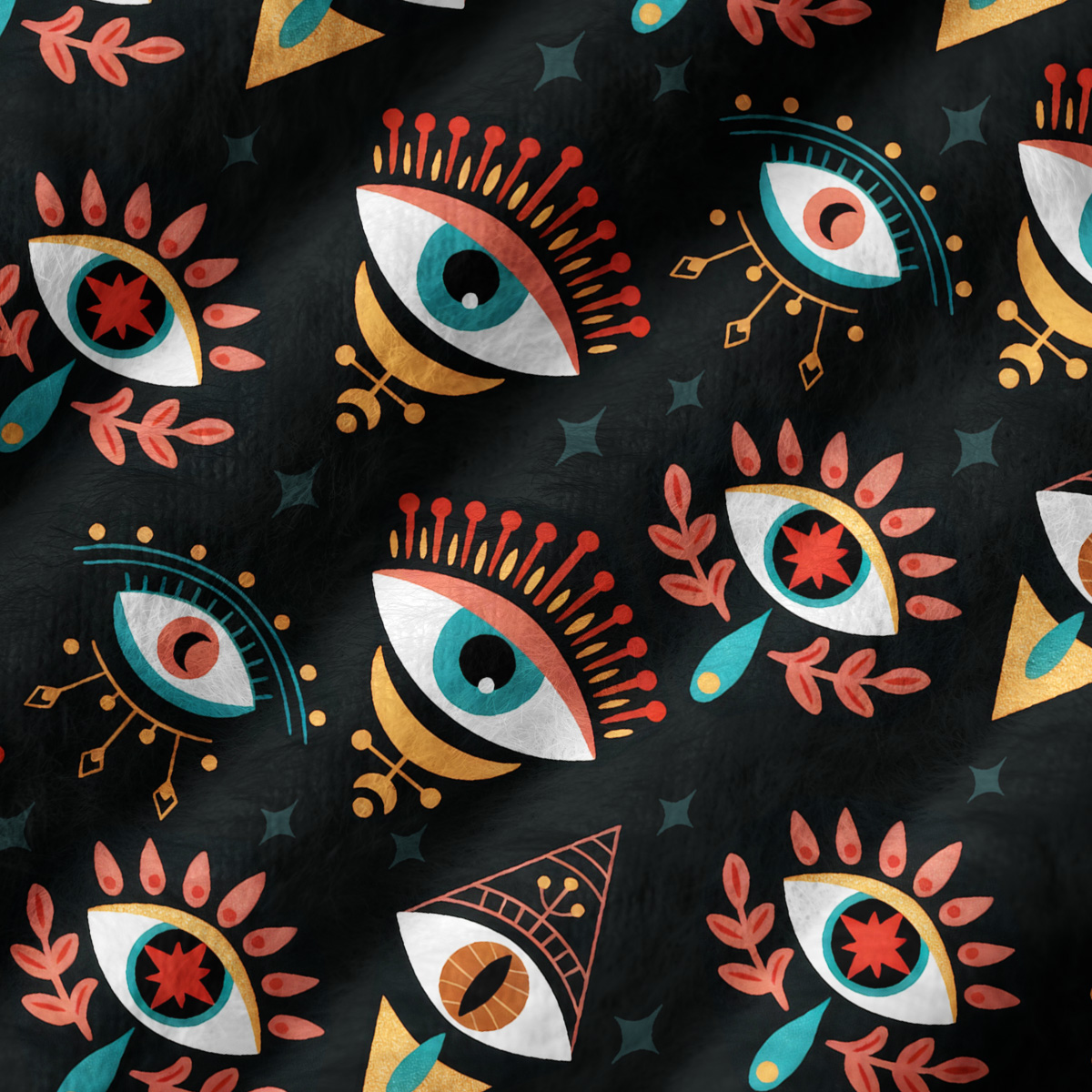 Purplehecate Evil Eye Pattern Ugly Sweater Vest