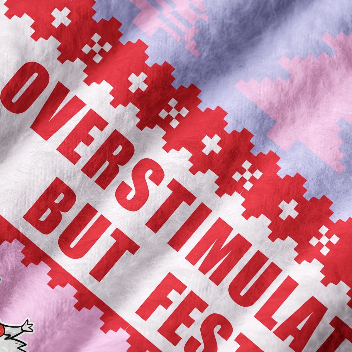 Purplehecate Overstimulated But Festive Possum Ugly Sweater Vest