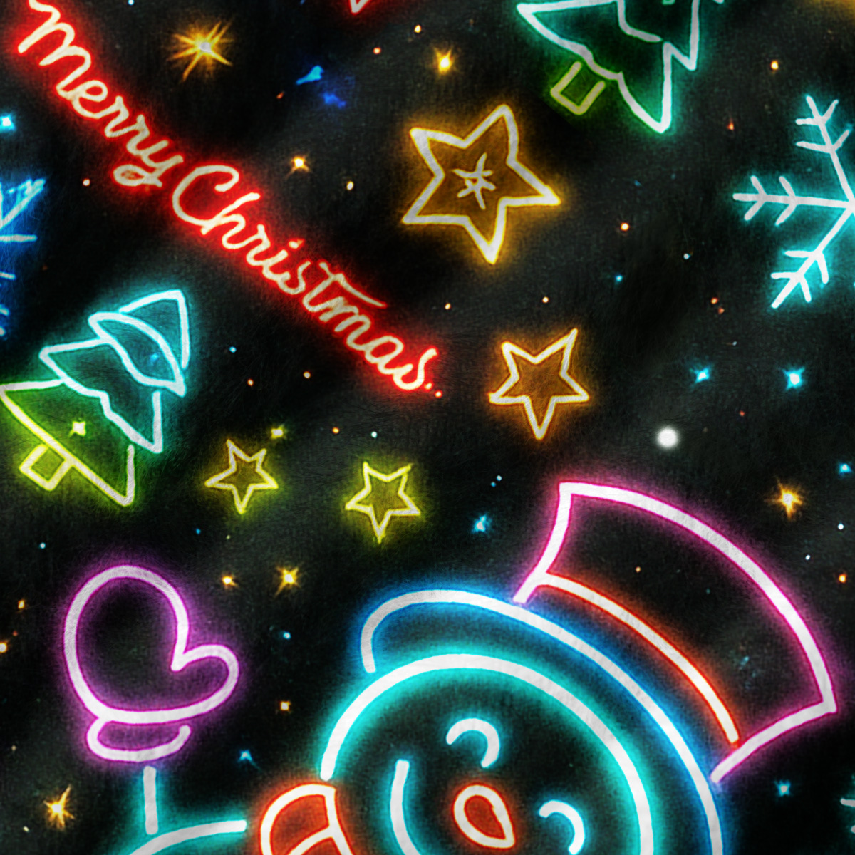 Purplehecate Neon Snowman Christmas Ugly Sweater Vest