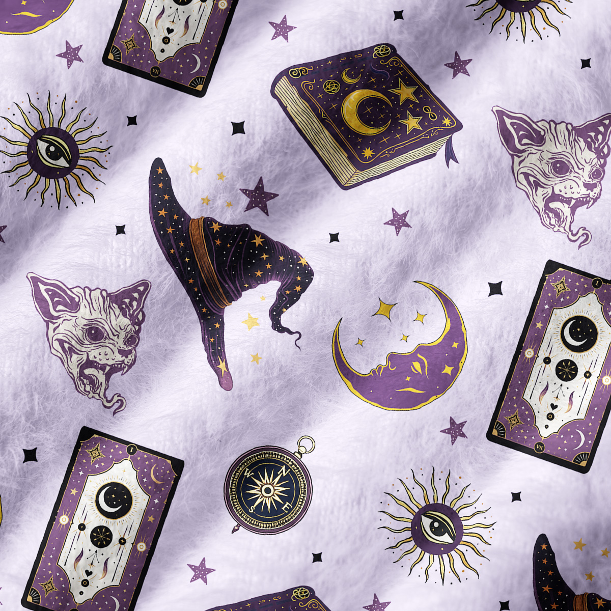 Purplehecate Midnight Witch Tarot Ugly Sweater Vest