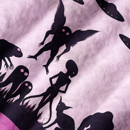 Purplehecate Alien Lake Monster Encounter Ugly Sweater Vest
