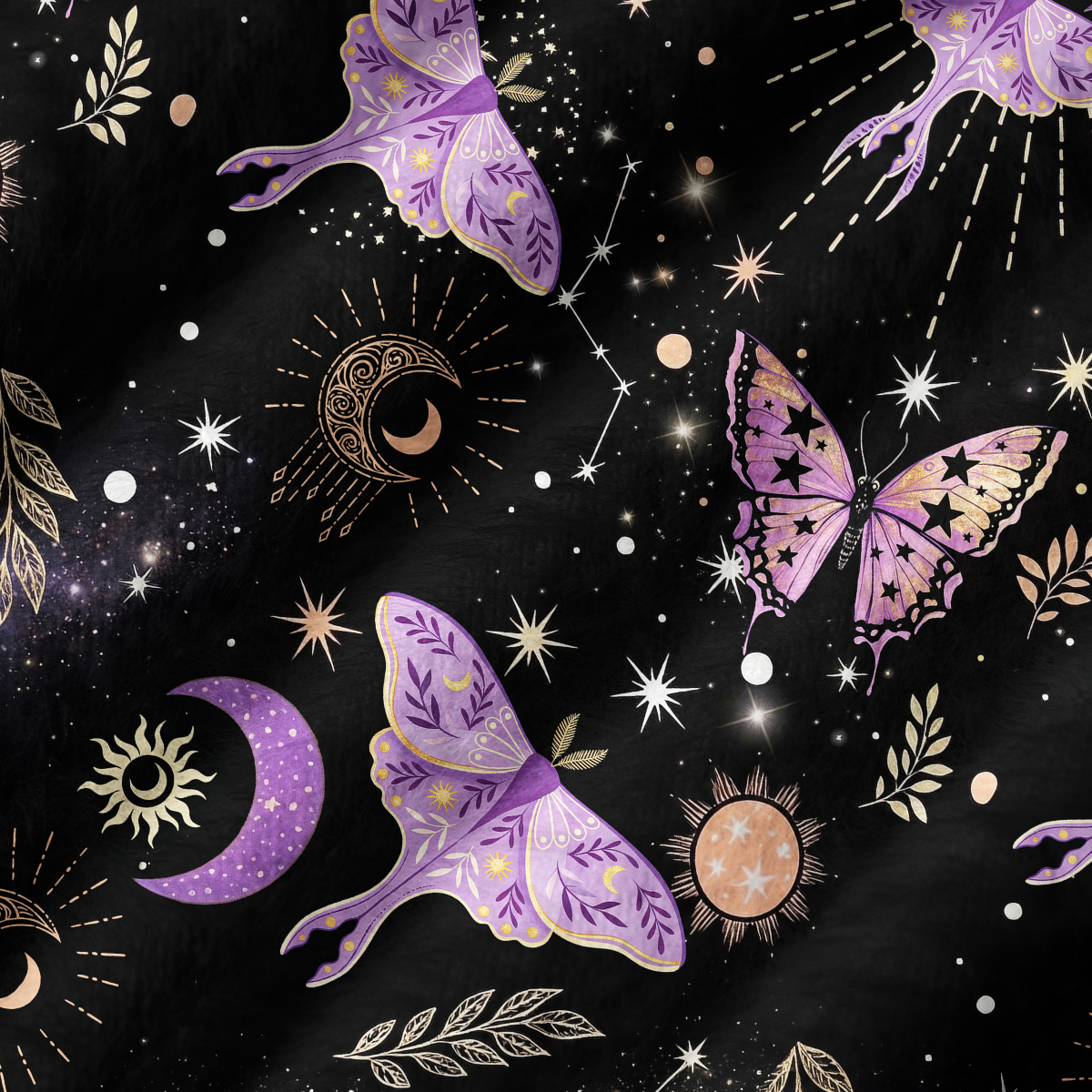 Purplehecate Starry Night Lunar Moth Ugly Sweater Vest