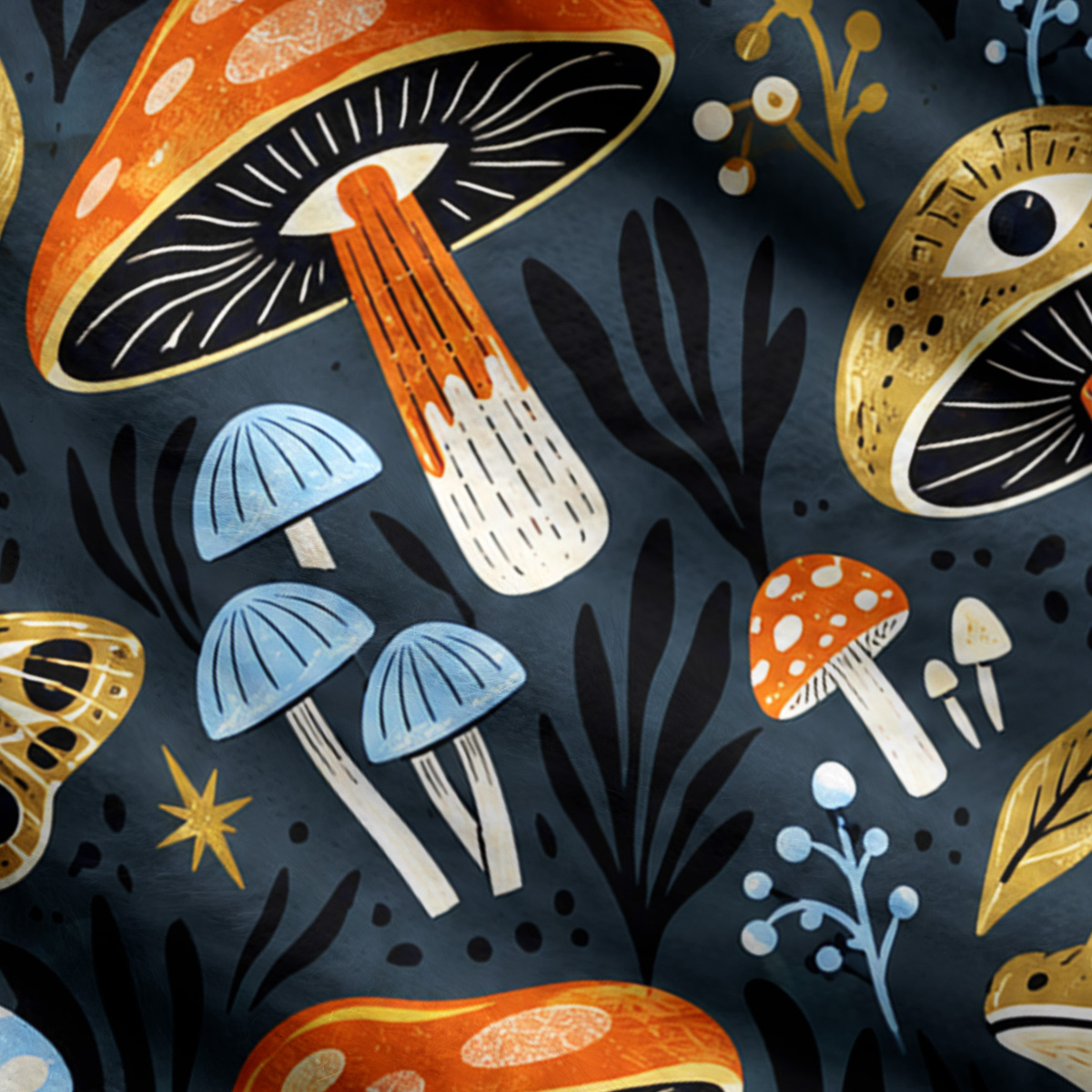 Purplehecate Mushroom Rainforest Frogs Ugly Cardigan Sweaters