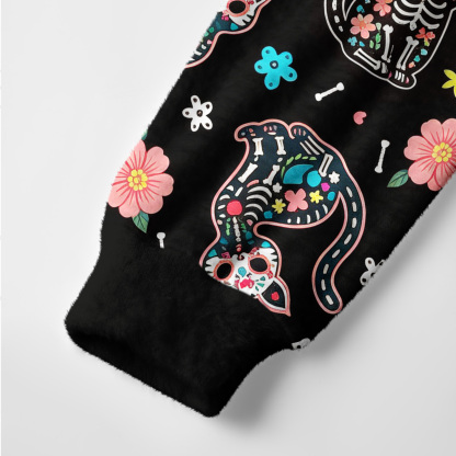 Purplehecate Dia de los Muertos Skeleton Cat Cat Ugly Cardigan Sweaters