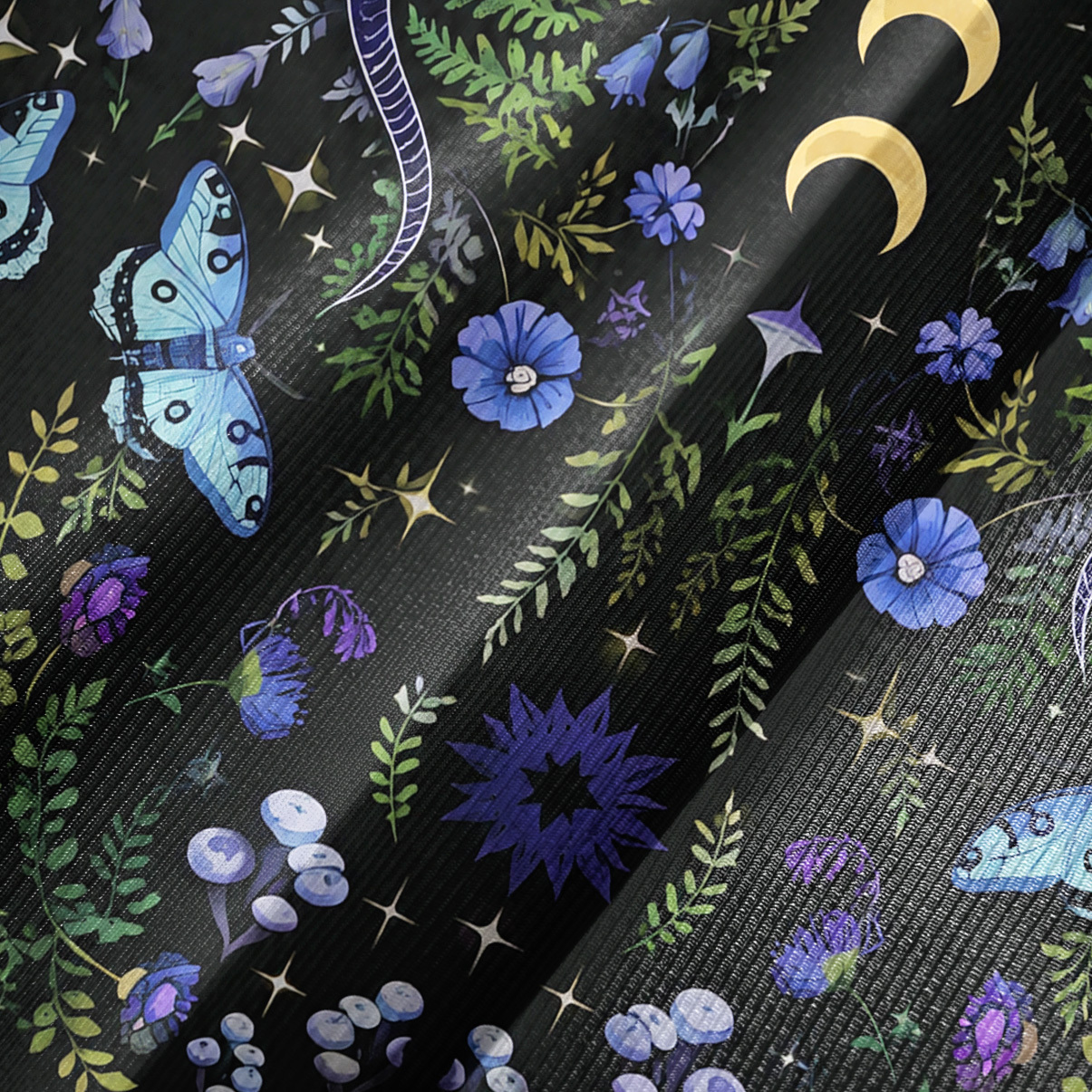 Purplehecate Moon Moth Witchery Bell Sleeve Dress