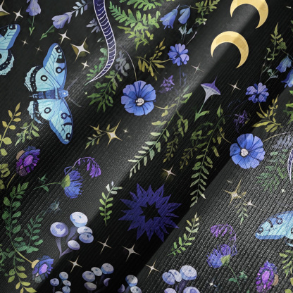 Purplehecate Moon Moth Witchery Bell Sleeve Dress