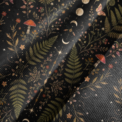 Purplehecate Moon Moth in the Enchanted Forest Bell Sleeve Dress