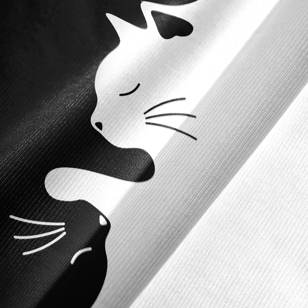 Purplehecate Yin Yang Cat Lover Bell Sleeve Dress