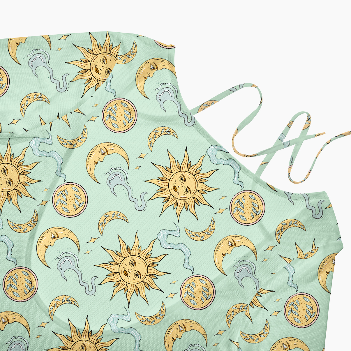 Purplehecate Magic of Sun and Moon Beachwear Cover-Up Dress