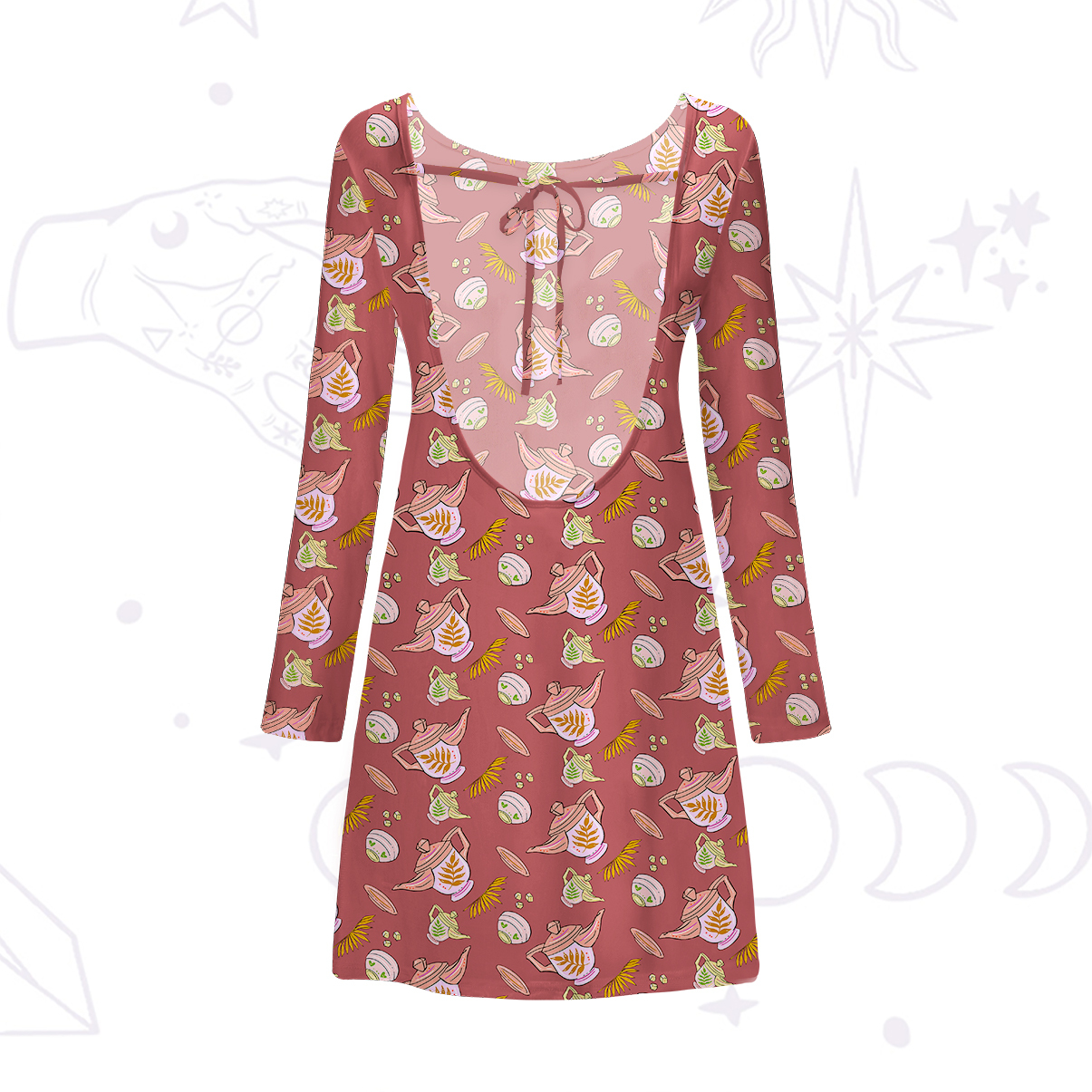 Purplehecate Mystical Teapot Beachwear Cover-Up Dress